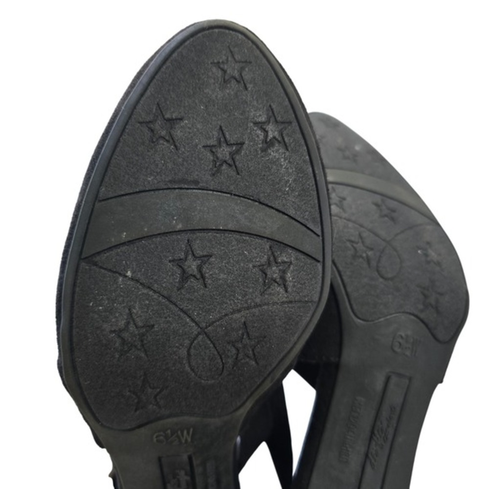 🆕️ Dexflex Comfort Black Suede Ankle Strap Women's Size 6.5 Block Heel Pumps - Picture 14 of 16